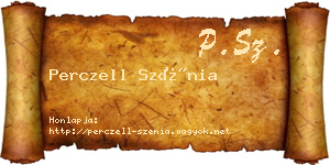 Perczell Szénia névjegykártya